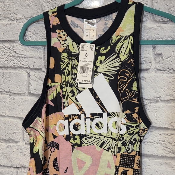 SOLD🔥Adidas x Farm Rio Cotton Print Tank Dress - Picture 3 of 11